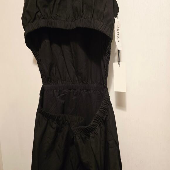 Babaton	Cella Poplin Dress by Aritizia NWT Black, cut out maxi lined size large - Picture 8 of 9